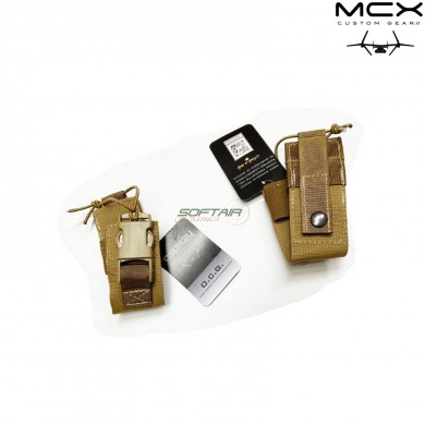 Small clip radio pouch coyote brown mcx custom gear (ocg-06-cb)
