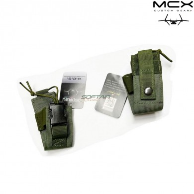 Tasca clip small porta radio verde od mcx custom gear (ocg-06-od)