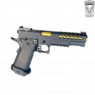 Gas pistol HEX CUT style 3339 hi-capa 5.1 custom series black/gold golden eagle (ge-111184)