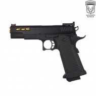 Gas pistol HEX CUT style 3332 hi-capa 5.1 custom series black/gold golden eagle (ge-111180)