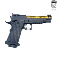 Pistola a gas HEX CUT style 3337 hi-capa 5.1 custom series black/gold golden eagle (ge-111183)