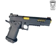 Gas pistol HEX CUT style 3340 hi-capa 5.1 custom series black/gold golden eagle (ge-111185)