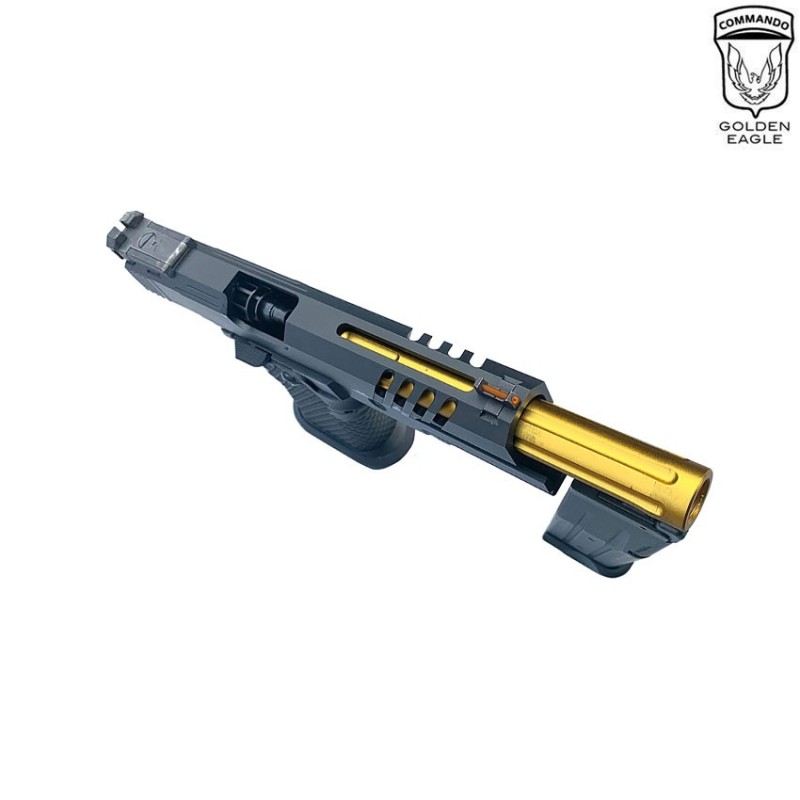Pistola a gas HEX CUT style 3340 hi-capa 5.1 custom series black/gold golden eagle (ge-111185)