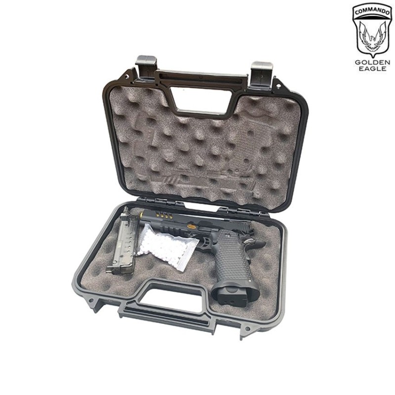 Gas pistol HEX CUT style 3340 hi-capa 5.1 custom series black/gold golden eagle (ge-111185)