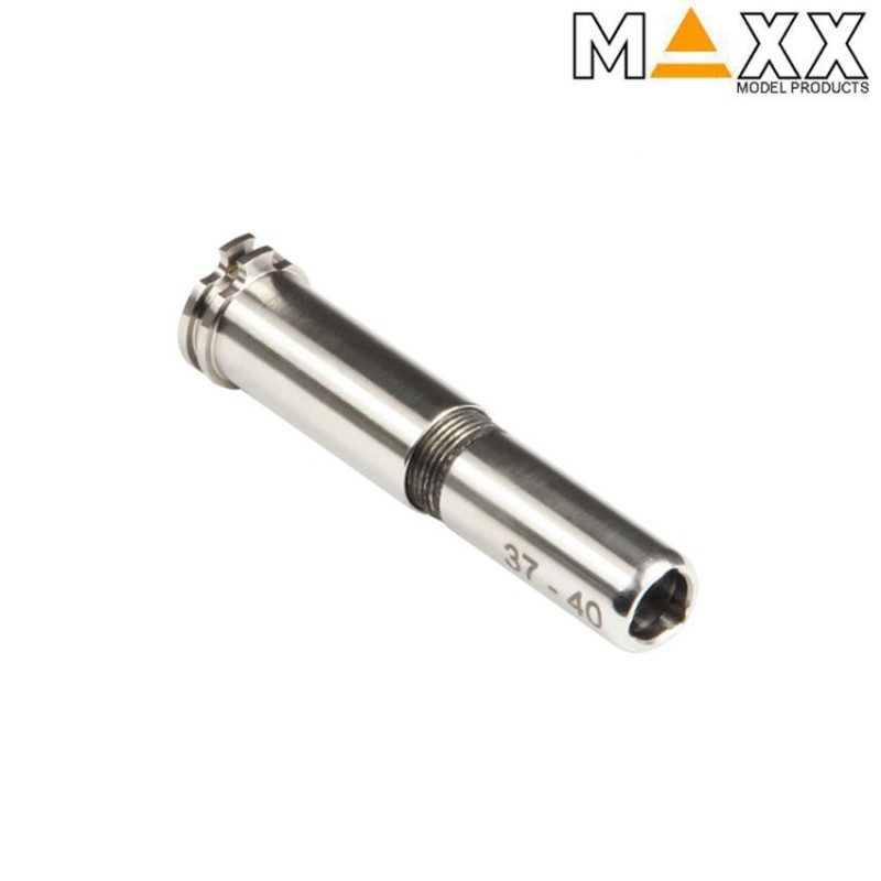Cnc titanium regolabile spingipallino 37mm - 40mm per aeg maxx model (mx-noz3740tn)