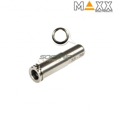 Cnc titanium regolabile spingipallino 33mm - 36mm per aeg maxx model (mx-noz3336tn)