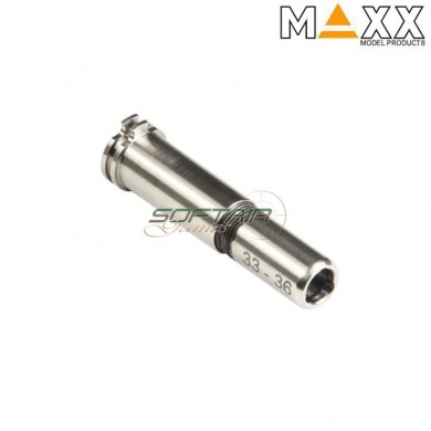 Cnc titanium regolabile spingipallino 33mm - 36mm per aeg maxx model (mx-noz3336tn)
