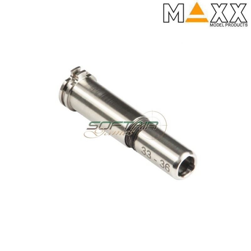 Cnc titanium adjustable air seal nozzle 33mm - 36mm for aeg maxx model (mx-noz3336tn)