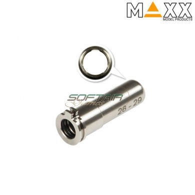 Cnc titanium regolabile spingipallino 26mm - 29mm per aeg maxx model (mx-noz2629tn)