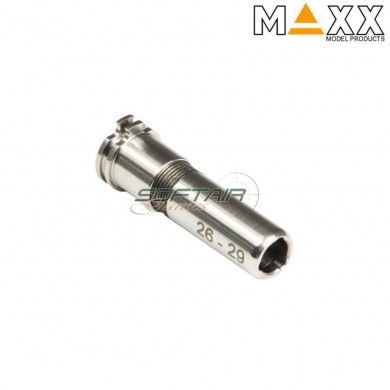 Cnc titanium adjustable air seal nozzle 26mm - 29mm for aeg maxx model (mx-noz2629tn)