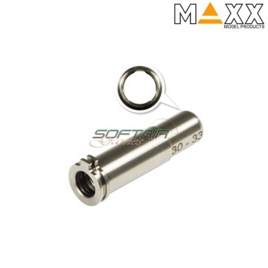 Cnc titanium adjustable air seal nozzle 30mm - 33mm for aeg maxx model (mx-noz3033tn)