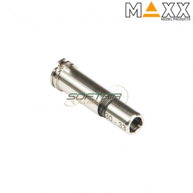 Cnc titanium adjustable air seal nozzle 30mm - 33mm for aeg maxx model (mx-noz3033tn)