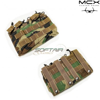 Quadruple pouch mp7/mp5 woodland mcx custom gear (ocg-09-wd)