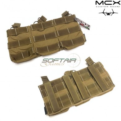 Triple magazine pouch 417 7.62mm coyote brown mcx custom gear (ocg-25-cb)