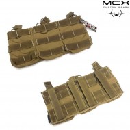 Triple magazine pouch 417 7.62mm coyote brown mcx custom gear (ocg-25-cb)