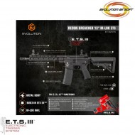 Electric rifle Recon Breacher 13'' LC ets black evolution airsoft (ea-eh15ar-ets)