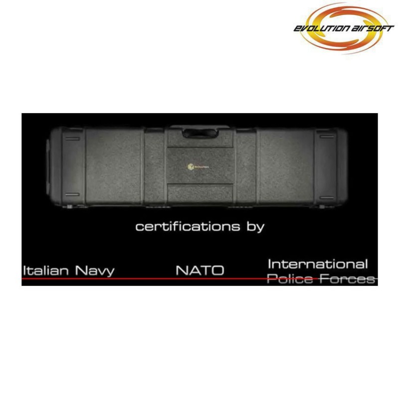 Hard case PNP black large with wheels 117,5x29x12 evolution airsoft (ea-ea0504rc)