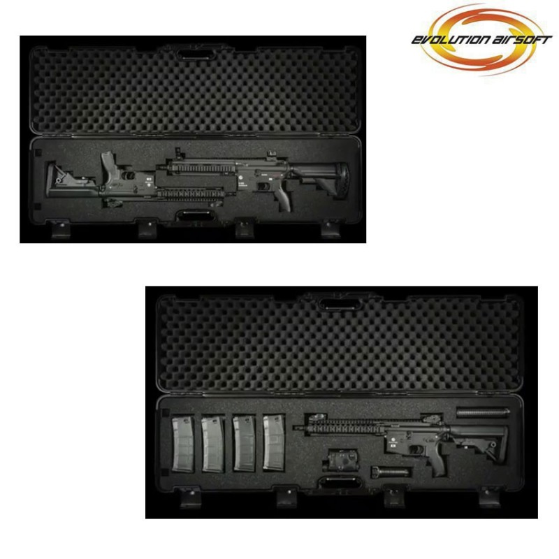 Hard case PNP black large with wheels 117,5x29x12 evolution airsoft (ea-ea0504rc)