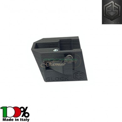 Fast MOLLE system rigid holster for glock right version black base e.s. custom works (escw-56)