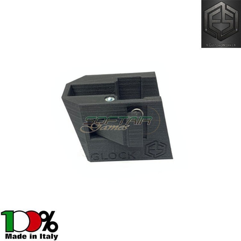 Fondina rigida fast MOLLE system per glock versione destra black base e.s. custom works (escw-56)