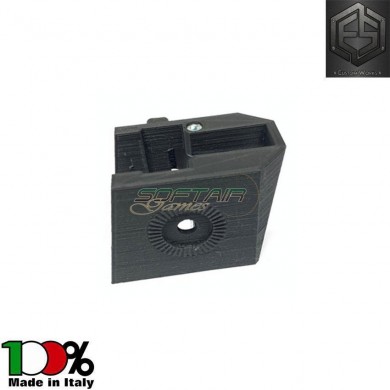 Fast MOLLE system rigid holster for glock right version black base e.s. custom works (escw-56)