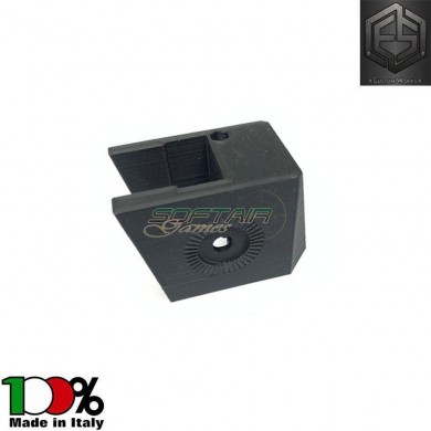 Fondina rigida fast MOLLE system per glock versione sinistra black base e.s. custom works (escw-57)