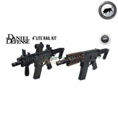 Daniel Defense M4/AR15 4'' Lite Rail Kit Black Madbull (mb-bu-ddlite4kit-bk)