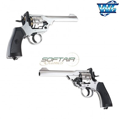 Co2 revolver webley MK VI silver full metal win gun (wg-webley-inox)