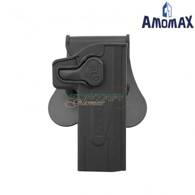 Rigid holster black for pistol hi-capa we/kjw/marui amomax (am-28963)