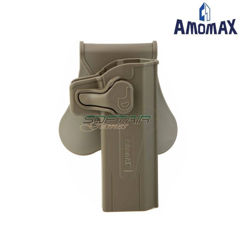 Fondina rigida flat dark earth per pistola hi-capa we/kjw/marui amomax (am-28964)