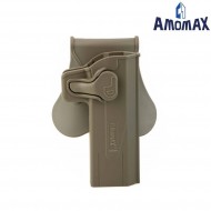 Rigid holster flat dark earth for pistol hi-capa we/kjw/marui amomax (am-28964)