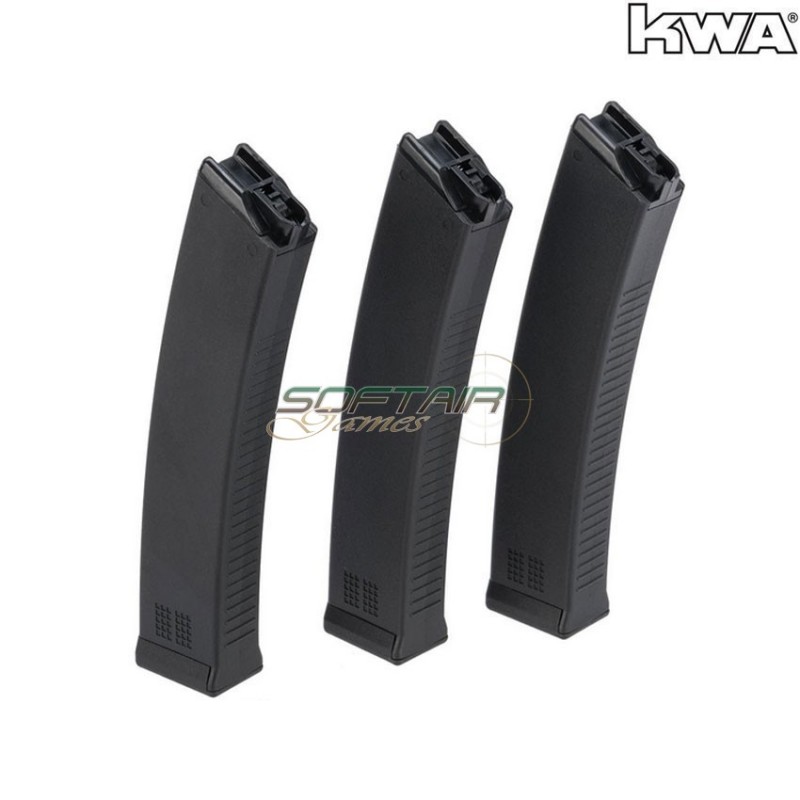 Set 3 mid-cap magazines black 80bb for QRF Mod.1 kwa (kwa-030063)