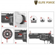 Pistola revolver co2 h8r gen.2 black elite force (elf-29413)