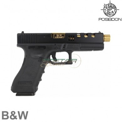 Gas Pistol B&w h17bg G17 Gbb Black/Gold Poseidon (pbw-450002)