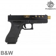 Gas Pistol B&w h17bg G17 Gbb Black/Gold Poseidon (pbw-450002)