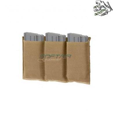 Triple elastic pouch 7.62 coyote frog industries® (fi-m51613127-tan)