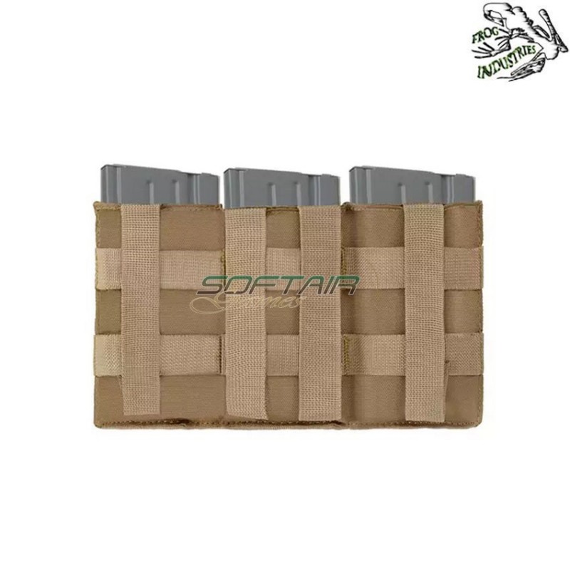 Triple elastic pouch 7.62 coyote frog industries® (fi-m51613127-tan) Triple elastic pouch 7.62 coyote frog industries® (fi-m51613127-tan)