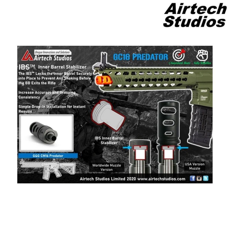 Ibs stabilizzatore canna interna cm16 gc16 predator airtech studios (as-ibs-pred-blk)