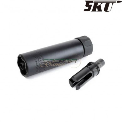 Silenziatore sf socom 46 mini 12mm cw black per mp7 5ku (5ku-270-bk)