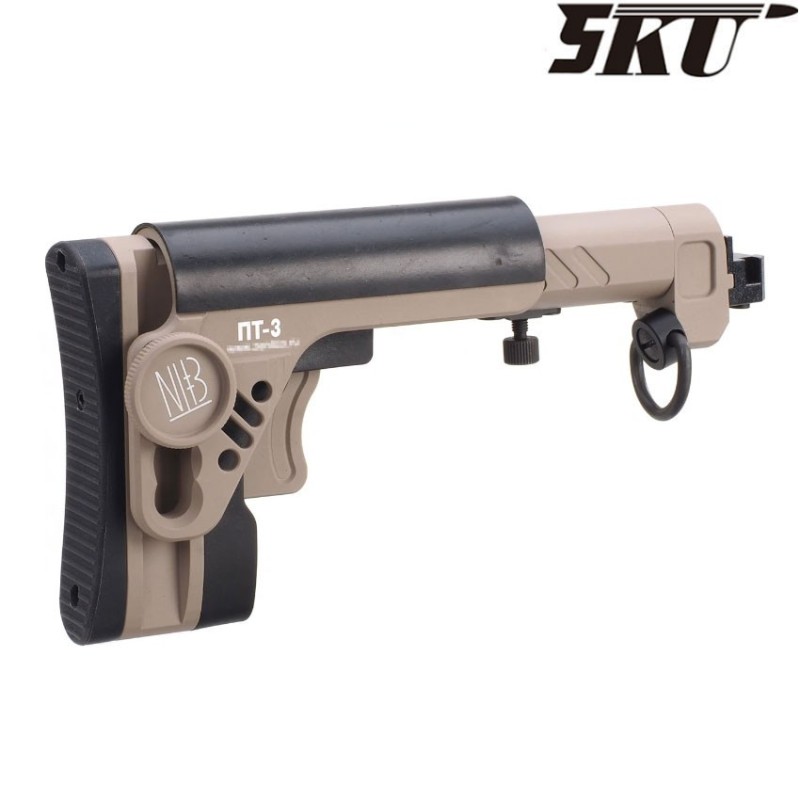 Stock pt-3 ak telescopic side foldable tan 5ku (5ku-277-t)