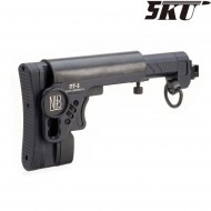 Stock pt-3 ak e&l telescopic side foldable black 5ku (5ku-277-bk-2)