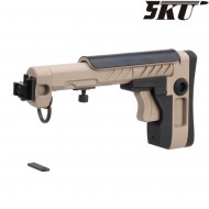 Stock pt-3 ak e&l telescopic side foldable tan 5ku (5ku-277-t-2)