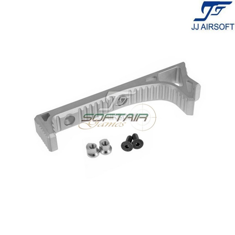 Link curved foregrip silver per keymod jj airsoft (ja-1362-sv)