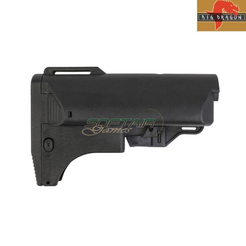 Retractable stock with magazine slot for m4 black big dragon (bd-3676) Retractable stock with magazine slot for m4 black big dragon (bd-3676)
