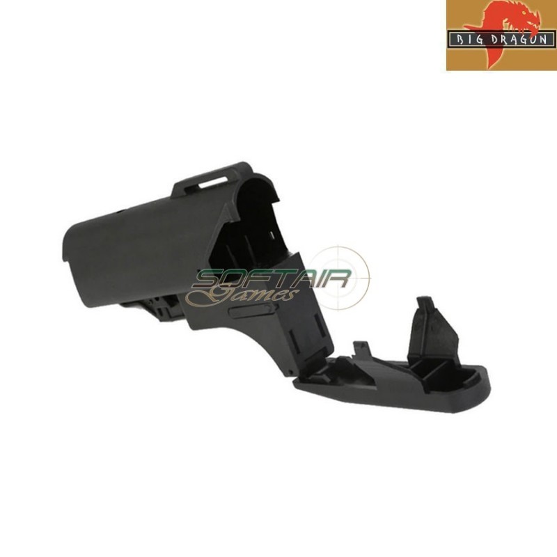 Retractable stock with magazine slot for m4 black big dragon (bd-3676) Retractable stock with magazine slot for m4 black big dragon (bd-3676)