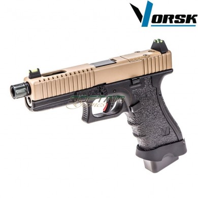 Gas gbb pistol eu17 black/tan vorsk (vk-vgp-01-05)