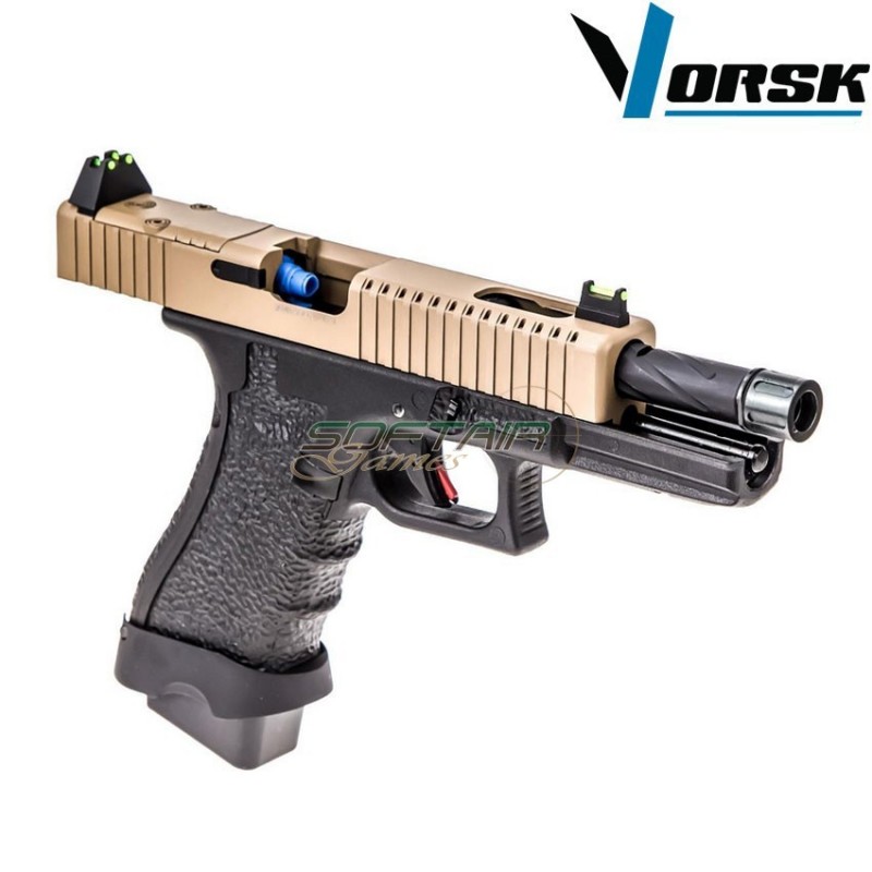 Gas gbb pistol eu17 black/tan vorsk (vk-vgp-01-05)