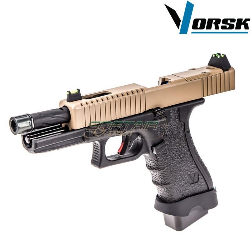 Pistola a gas gbb eu17 black/tan vorsk (vk-vgp-01-05)