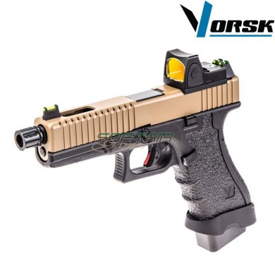 Gas gbb pistol eu17 black/tan + BDS vorsk (vk-vgp-01-05-bds)