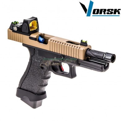 Gas gbb pistol eu17 black/tan + BDS vorsk (vk-vgp-01-05-bds)